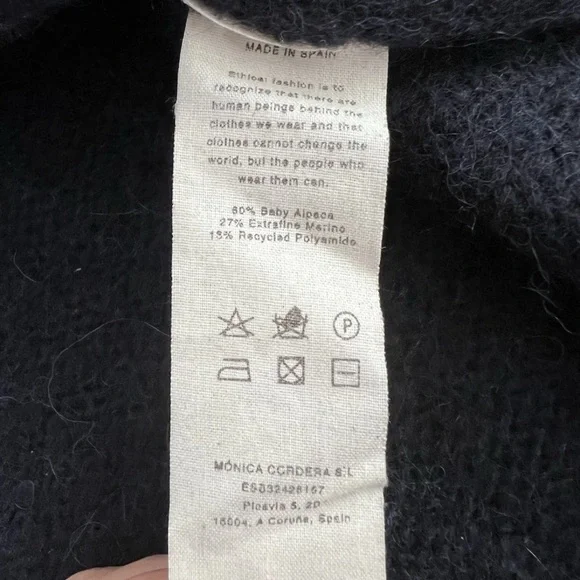 Cordera alpaca wool oversized Navy Blue Women's Cardigan